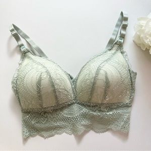 Lace nursing bra